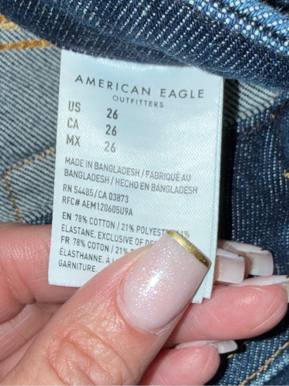 American Eagle Next Level AirFlex Distressed Bermuda Shorts Size 26 Jorts - Picture 10 of 10